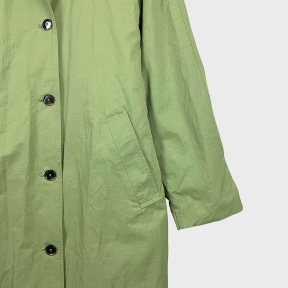 Bershka Cotton Trench Coat in Khaki Green - Picture 5 of 12